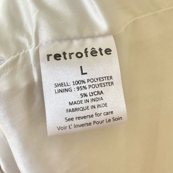 🆕 RETROFETE Santorini Crystal Embellished Mini Dress White Tiger Stripe Sz L - Picture 7 of 11